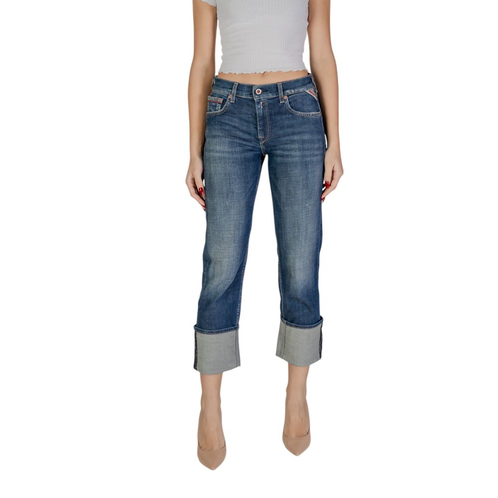 Replay Blaue Bootcut-Jeans aus Baumwolle