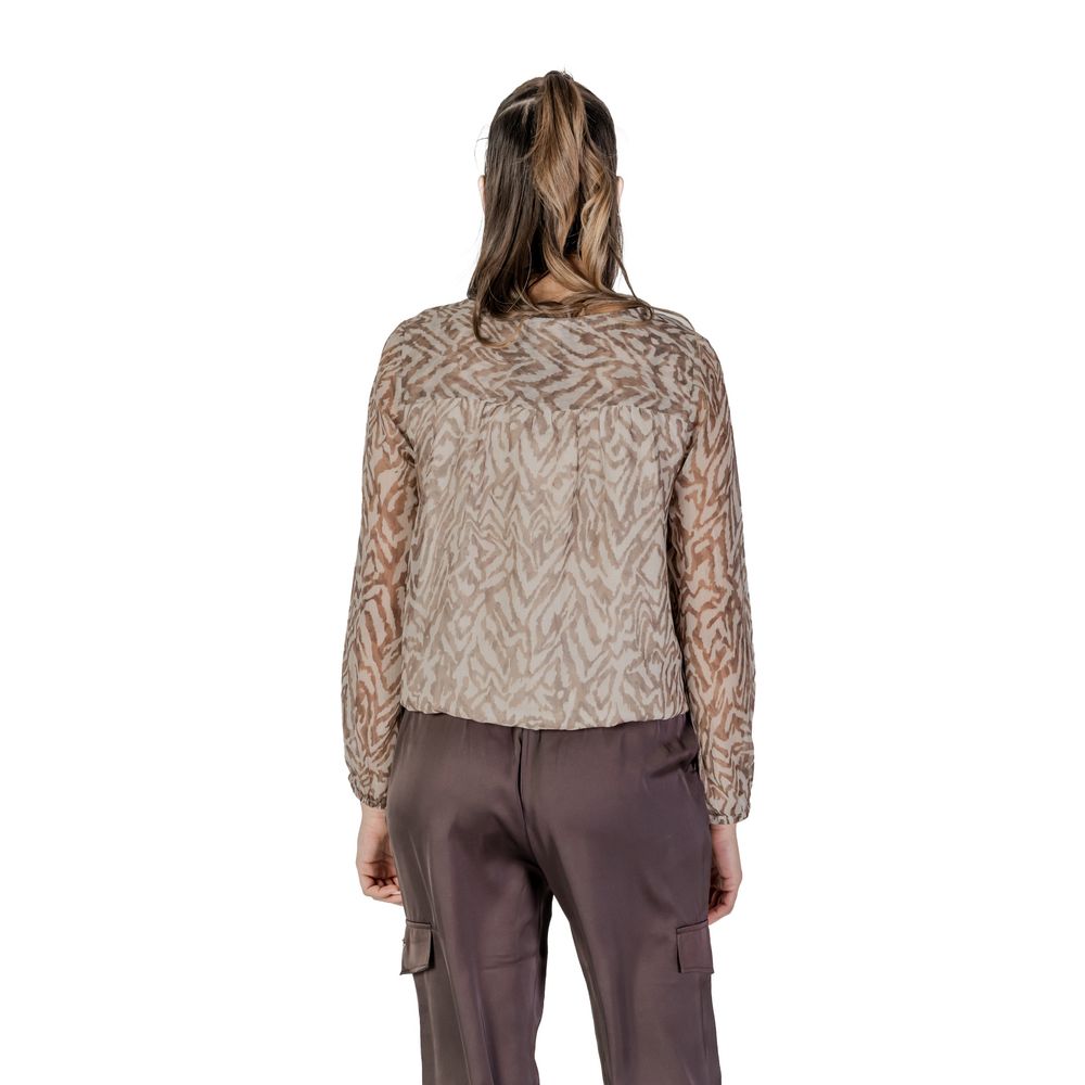 Street One Bluse aus beigefarbenem Polyester