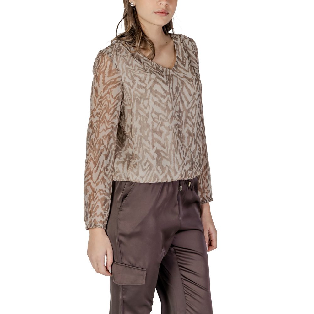 Street One Bluse aus beigefarbenem Polyester