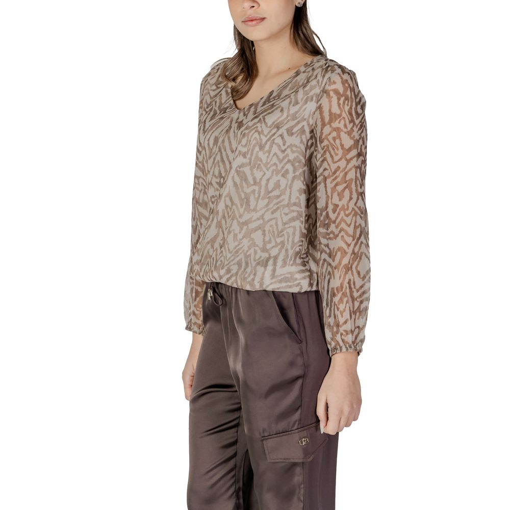 Street One Bluse aus beigefarbenem Polyester