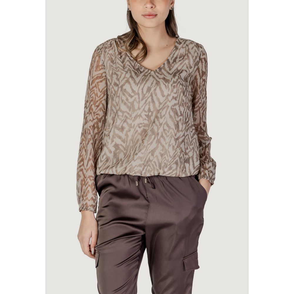 Street One Bluse aus beigefarbenem Polyester