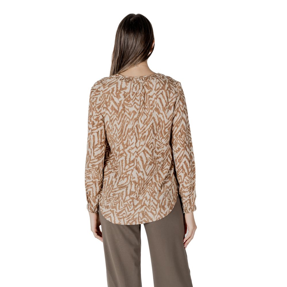 Street One Beigefarbene Viskose-Bluse