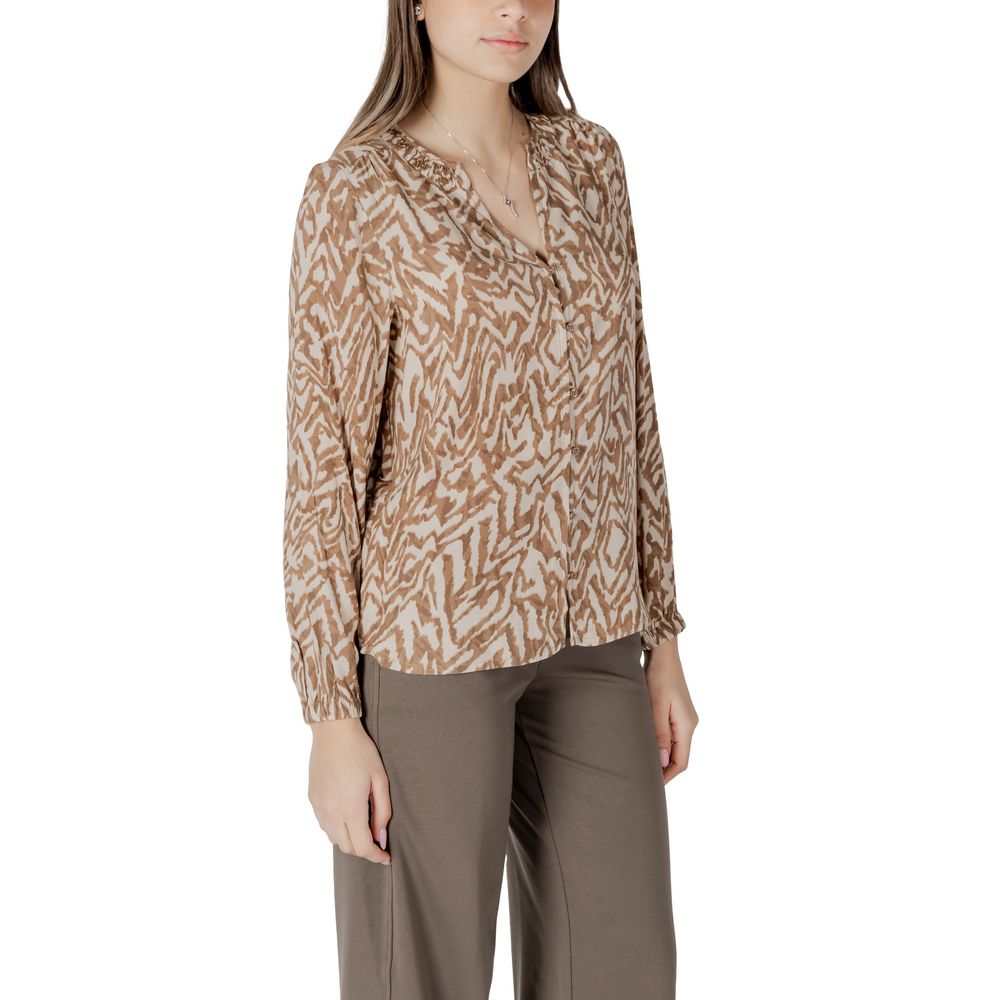 Street One Beigefarbene Viskose-Bluse