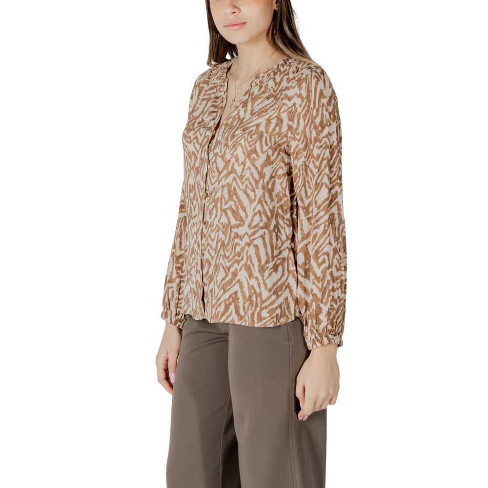 Street One Beigefarbene Viskose-Bluse