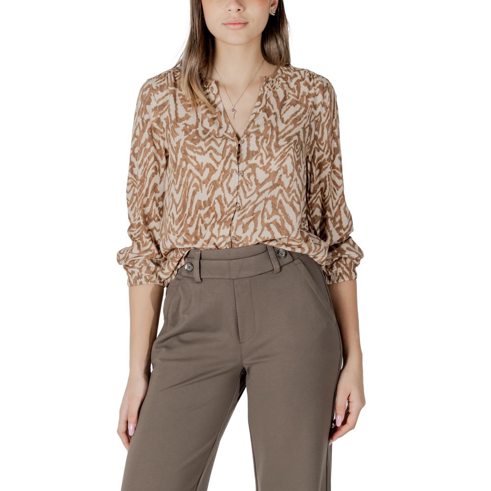 Street One Beigefarbene Viskose-Bluse