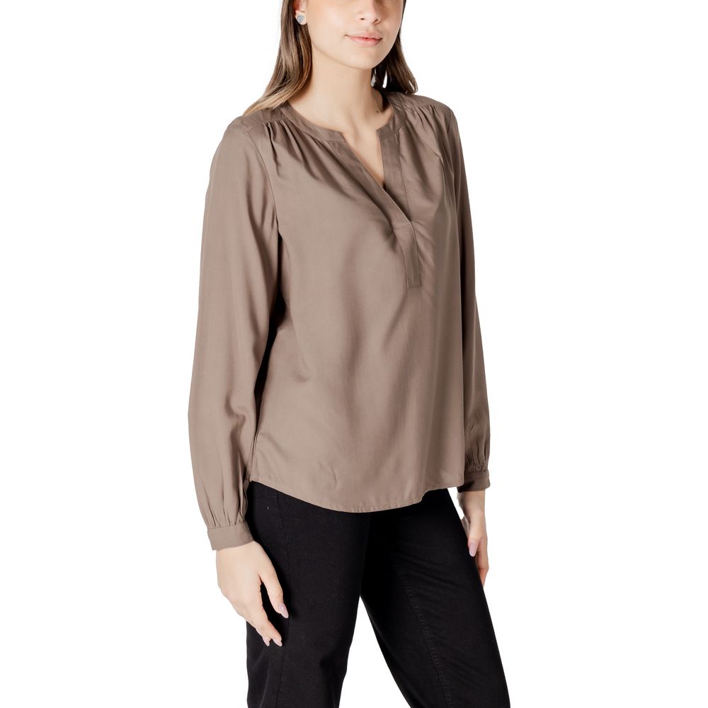 Street One Beigefarbene Viskose-Bluse