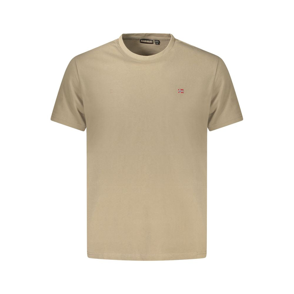 Napapijri Braunes Baumwoll-T-Shirt für Männer