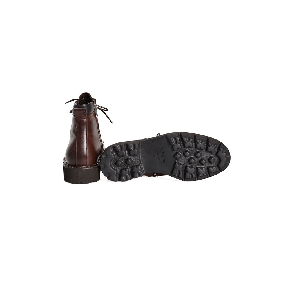 Roberto Pepe Luxury Stiefel aus braunem Kalbsleder