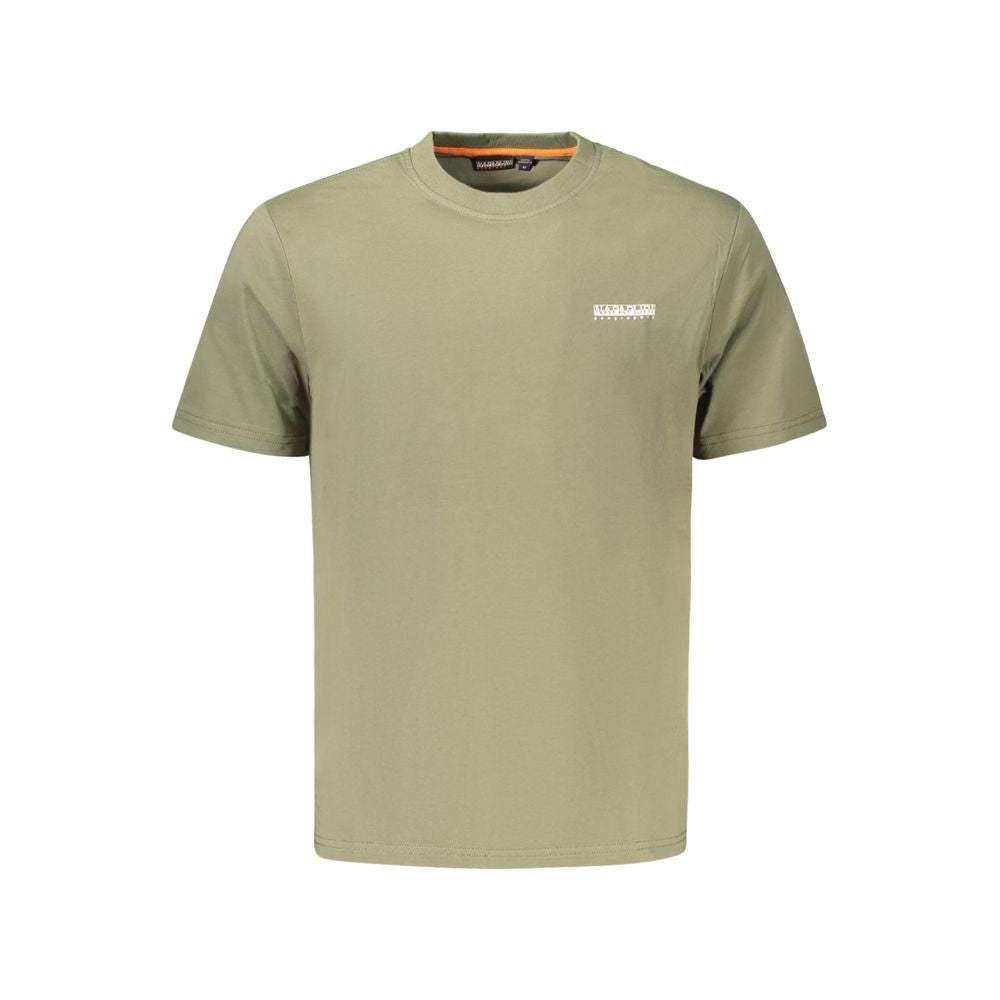 Napapijri Grünes Baumwolle Männer T-Shirt