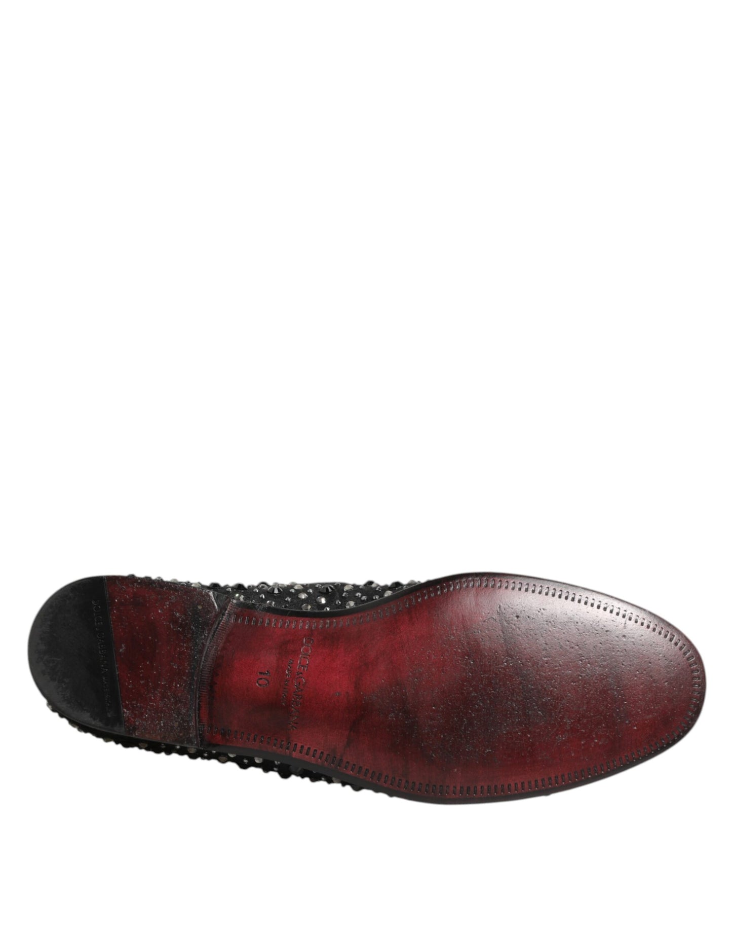 Dolce & Gabbana Schwarze kristallverzierte Loafer-Schuhe aus Wildleder
