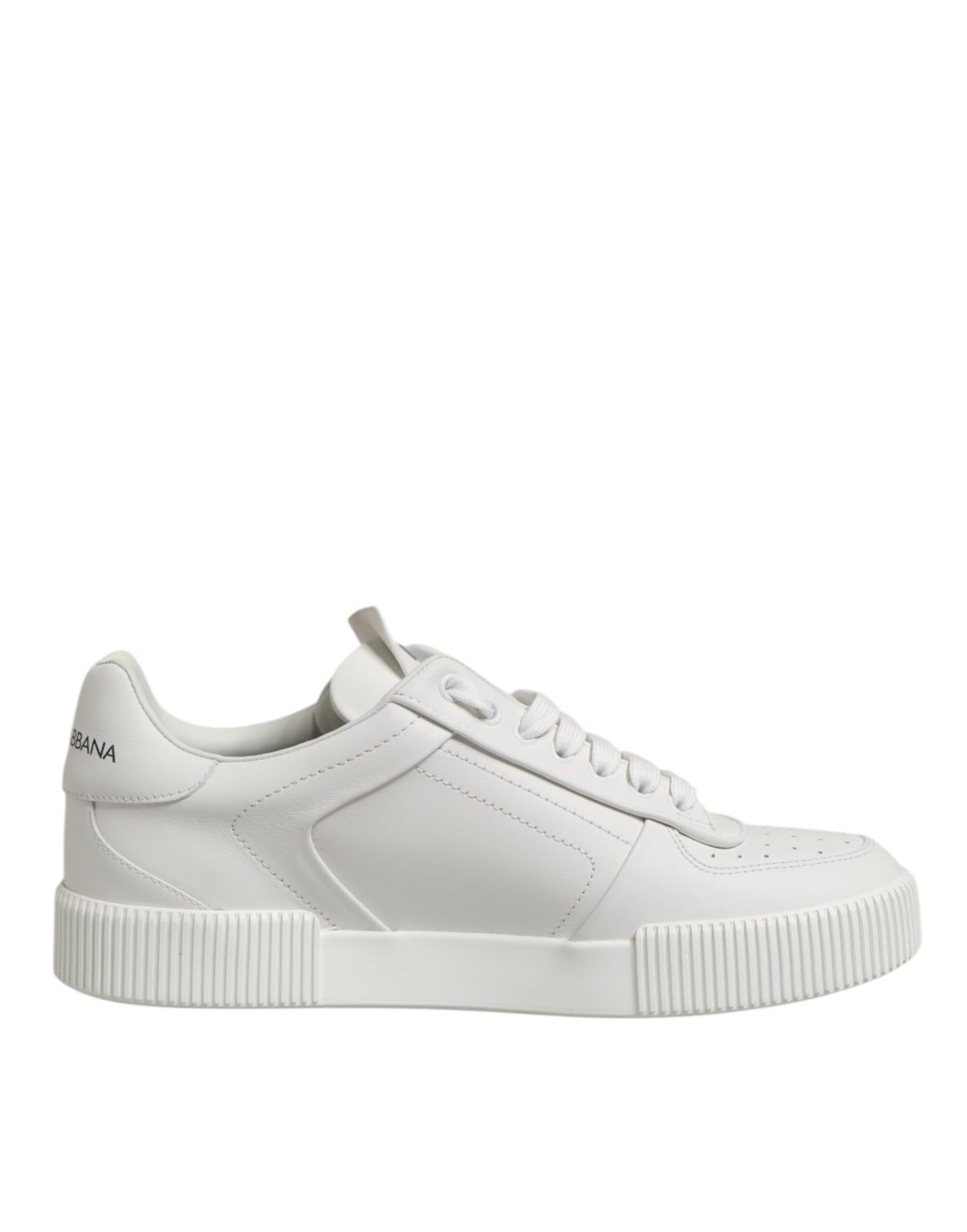 Dolce & Gabbana Weiß Miami Leder Low Top Turnschuhe Schuhe