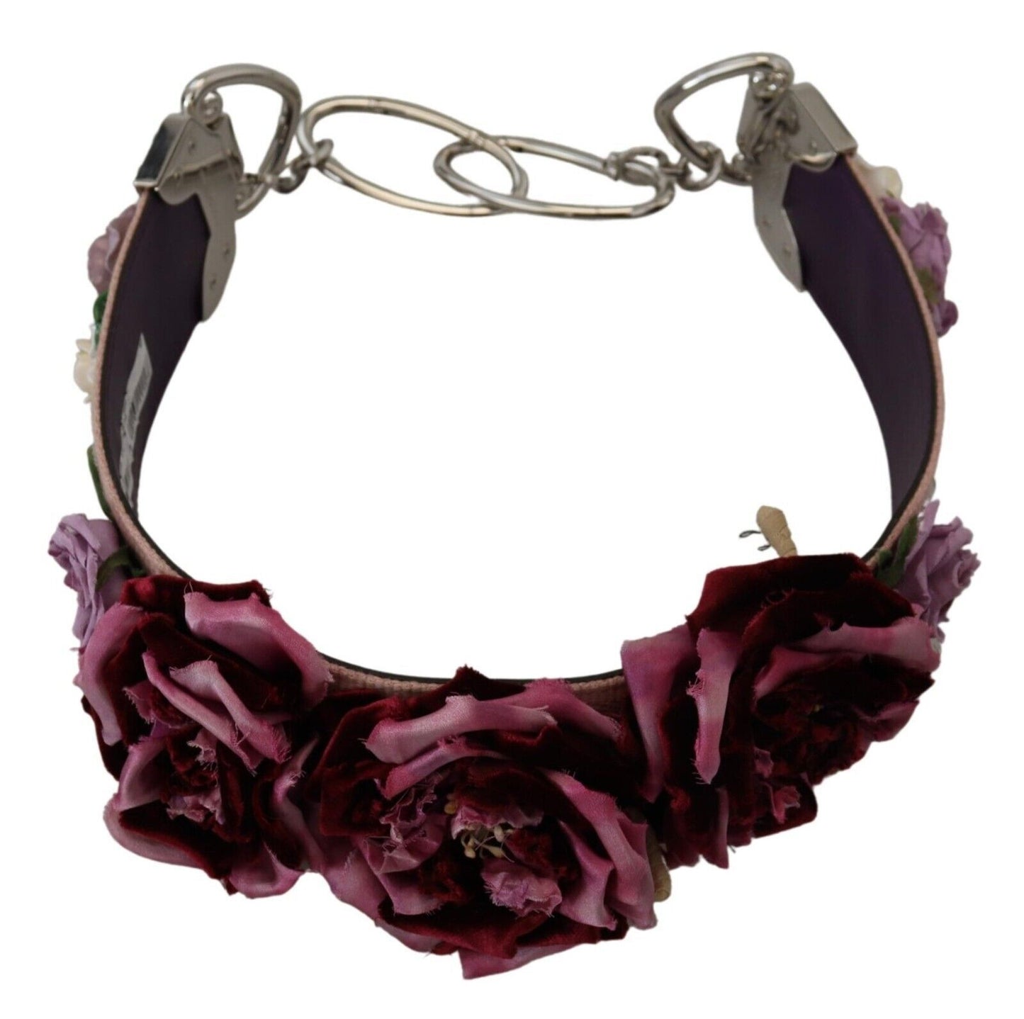 Dolce & Gabbana Multicolor Blumenapplikationen Metall-Schulterriemen - LAAXA