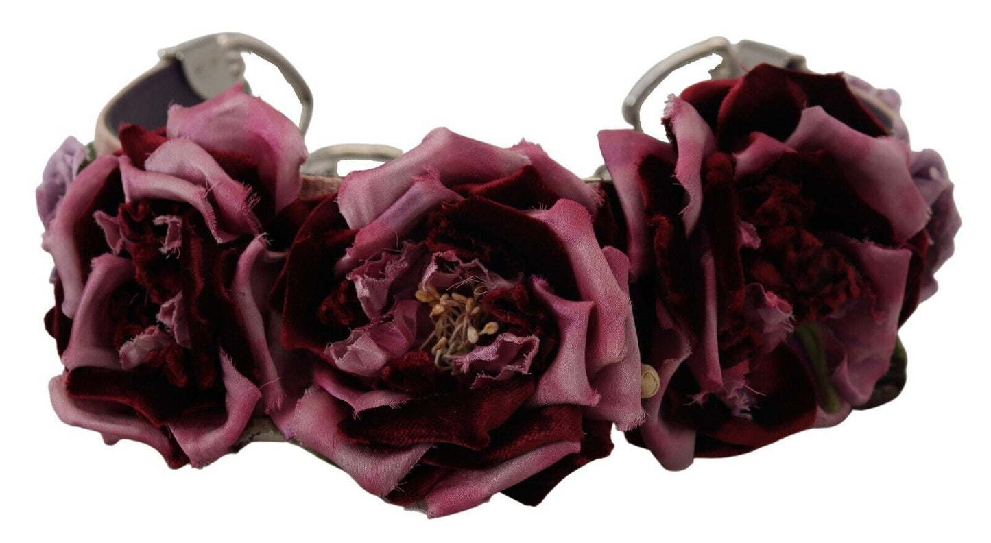 Dolce & Gabbana Multicolor Blumenapplikationen Metall-Schulterriemen - LAAXA