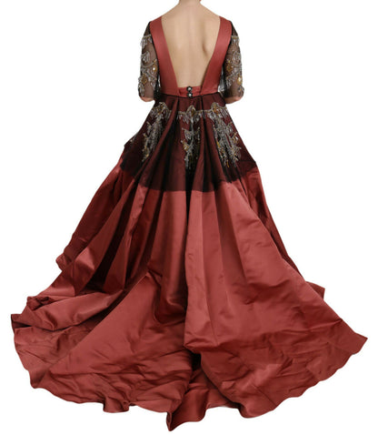 Dolce & Gabbana Kristall-Kronleuchter Seide Prinzessin Kleid Kleid