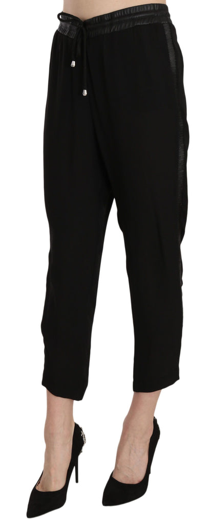 Guess Chic Cropped Pants with High Waist in Elegant Black