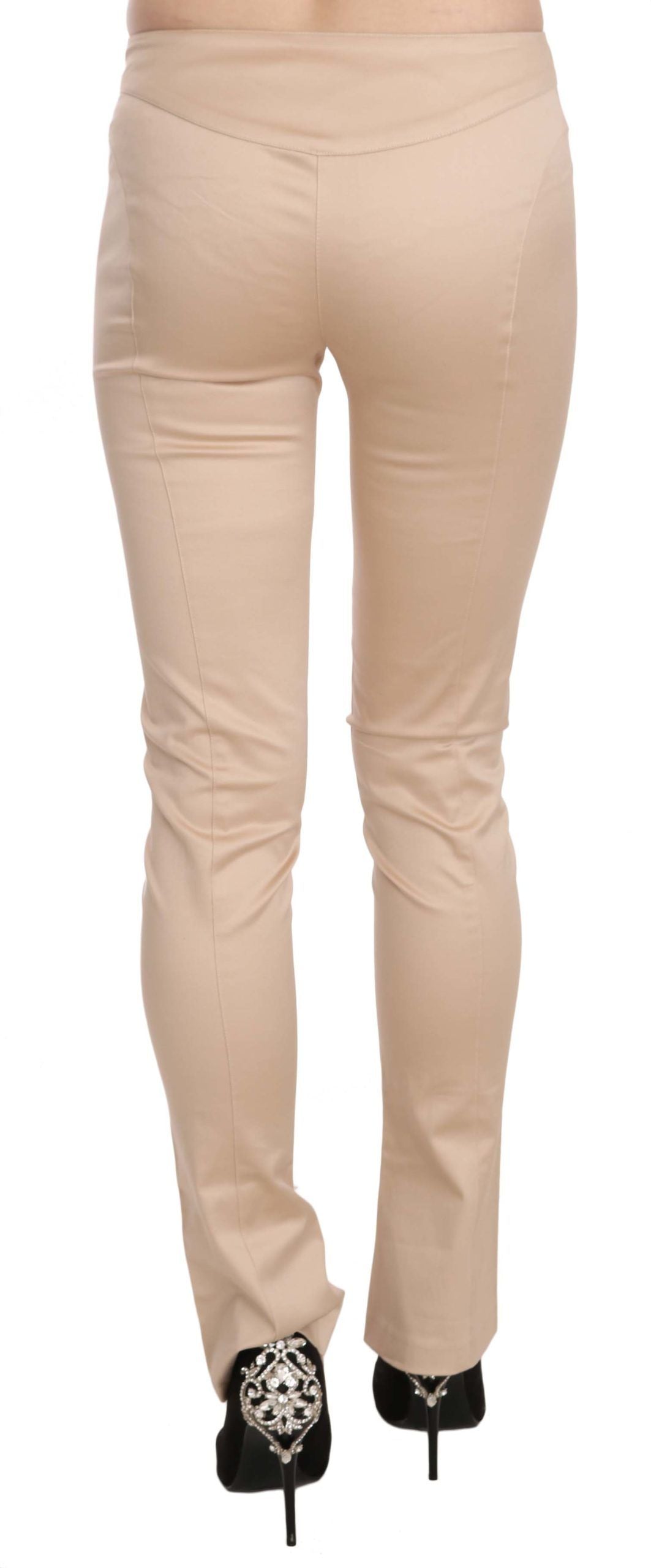 Just Cavalli Elegant cream low-waist skinny pants