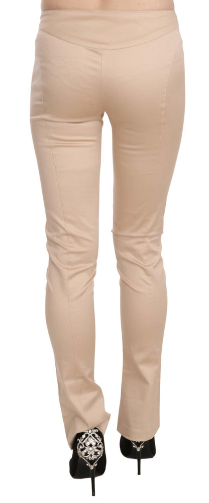Just Cavalli Elegant cream low-waist skinny pants