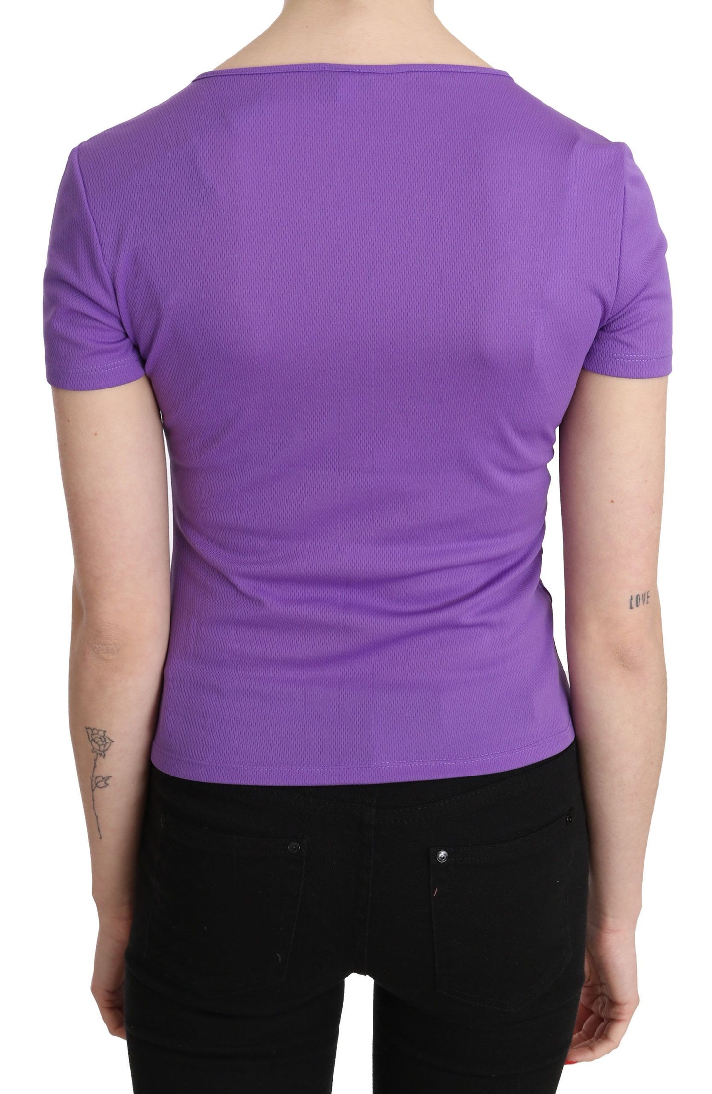 GF Ferre Lila 100% Polyester Kurzarm Top Bluse