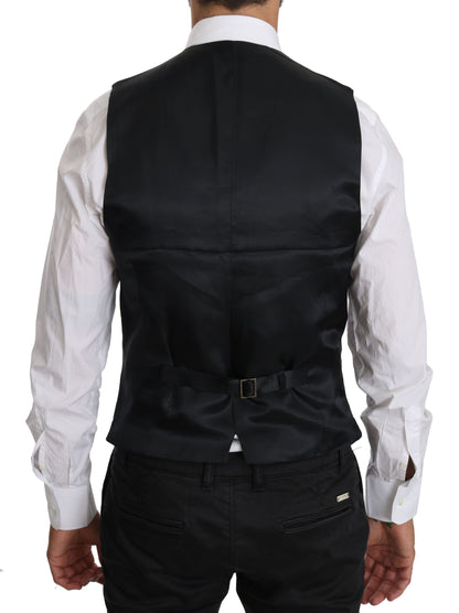 Dolce & Gabbana Blaue Wollweste Formal Gilet Vest