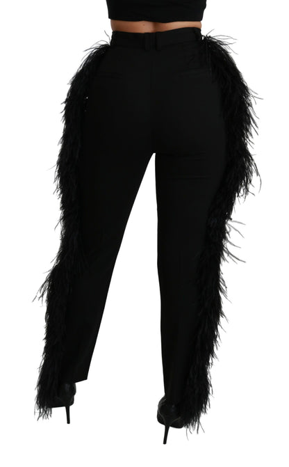 Dolce &amp; Gabbana Elegant high-waisted wool-blend trousers