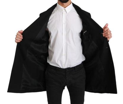 Dolce & Gabbana Schwarz 100% Wolle Jacke Mantel Blazer