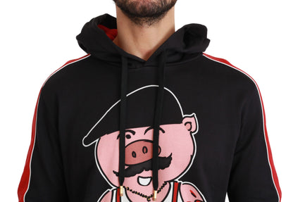 Dolce & Gabbana Schwarzes Schwein des Jahres Kapuzenpulli