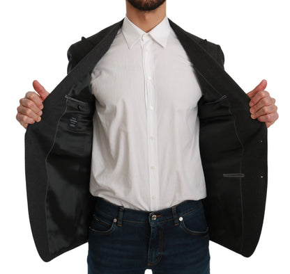 Dolce & Gabbana Graue NAPOLI Slim Fit Jacke Wollblazer