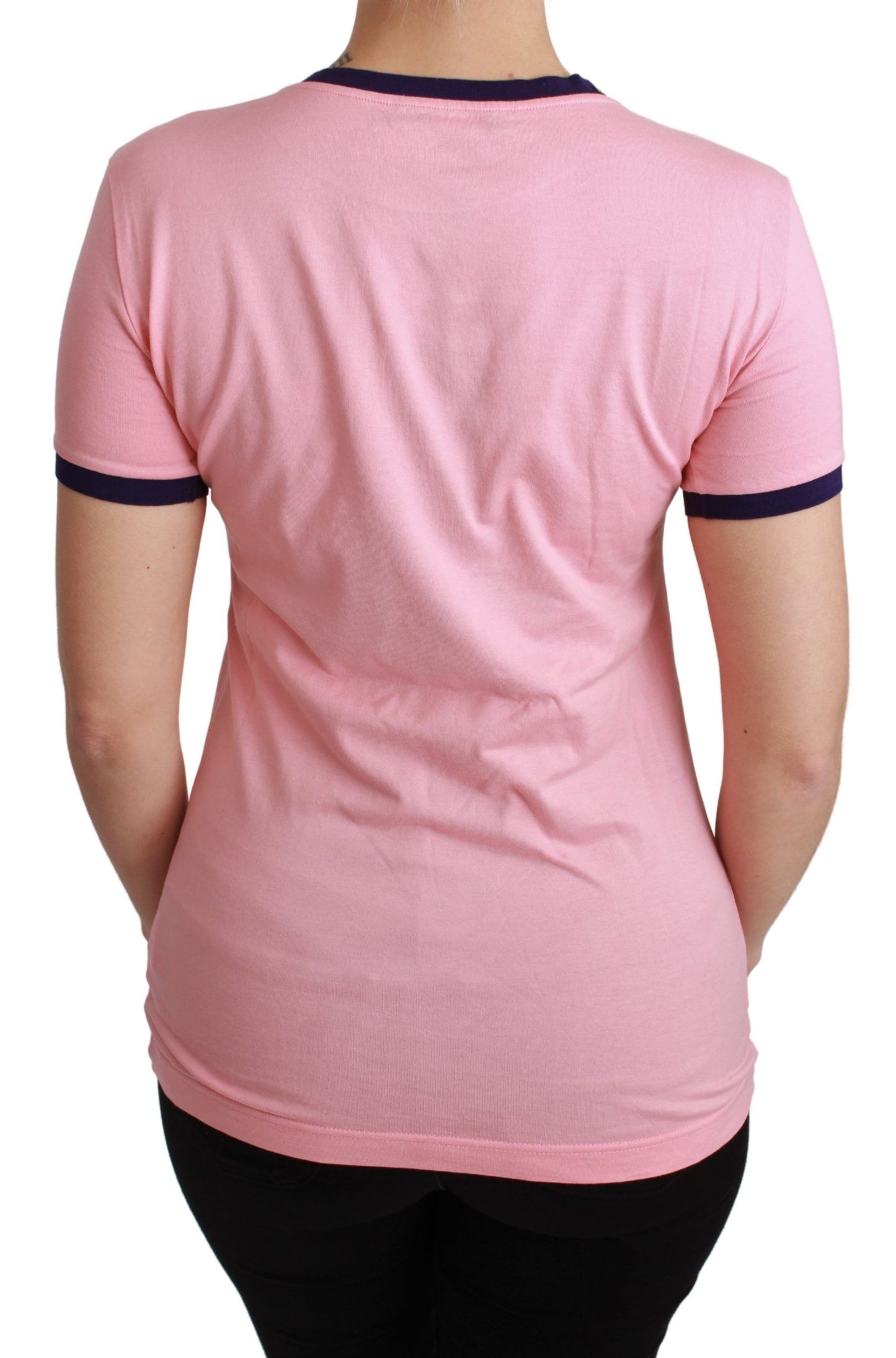 Dolce & Gabbana Rosa YEAR OF THE PIG Top Baumwoll-T-Shirt