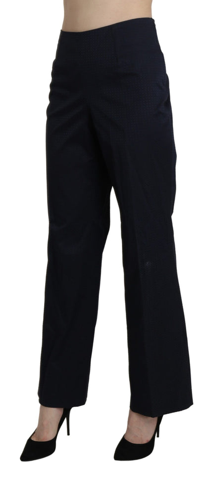 BENCIVENGA Marineblaue High Waist Straight Dress Hosen Hosen
