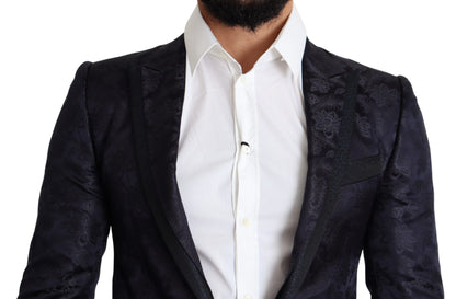 Dolce &amp; Gabbana Elegant silk blend martini blazer in blue