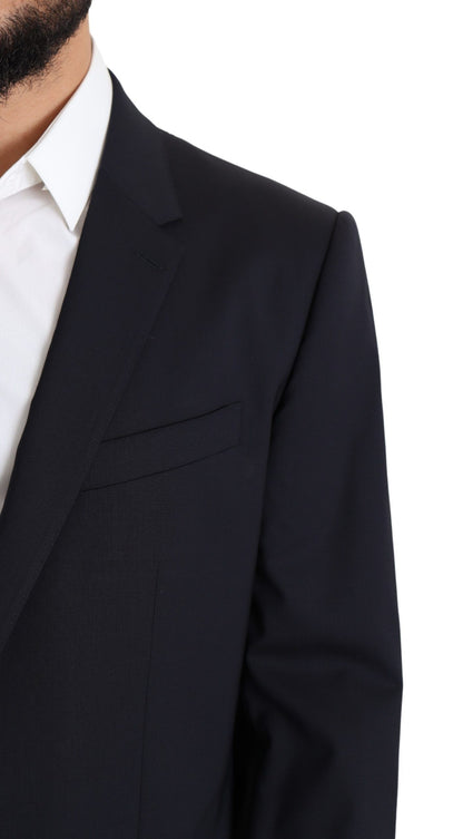 Dolce &amp; Gabbana Exquisite Martini Blazer in Black Stretch Wool