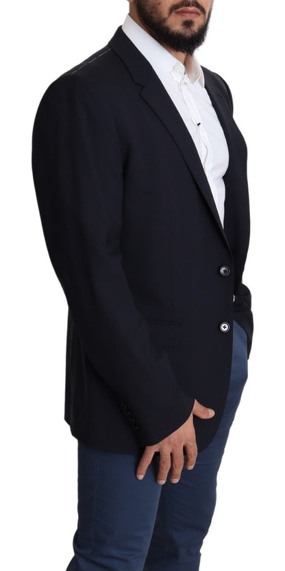 Dolce &amp; Gabbana Exquisite Martini Blazer in Black Stretch Wool