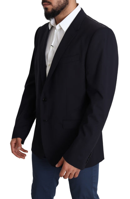 Dolce &amp; Gabbana Exquisite Martini Blazer in Black Stretch Wool