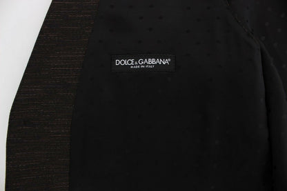 Dolce & Gabbana Schwarzes Woll-Logo-Kleid Gilet Vest