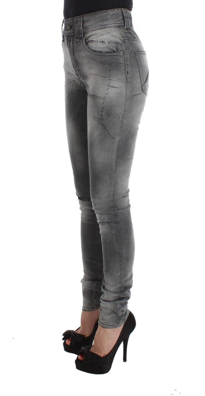 John Galliano Chic grey slim fit designer jeans