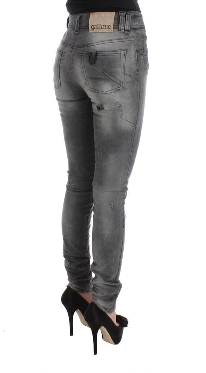 John Galliano Chic grey slim fit designer jeans