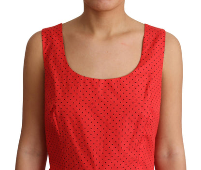 Dolce &amp; Gabbana Elegant polka dot sleeveless A-line dress