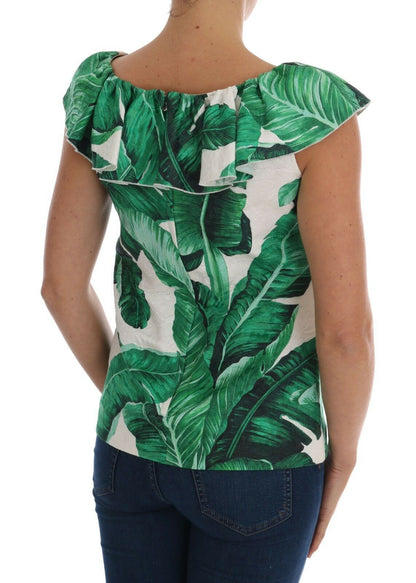 Dolce & Gabbana Ananas-Bananen-Pailletten-Bluse-T-Shirt