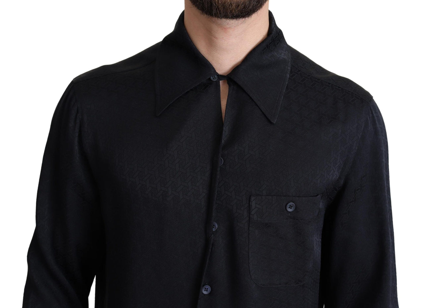 Dolce & Gabbana Elegantes Freizeithemd aus Jacquard-Seide