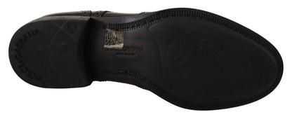 Dolce & Gabbana Schwarze Leder Oxford Wingtip Formelle Schuhe