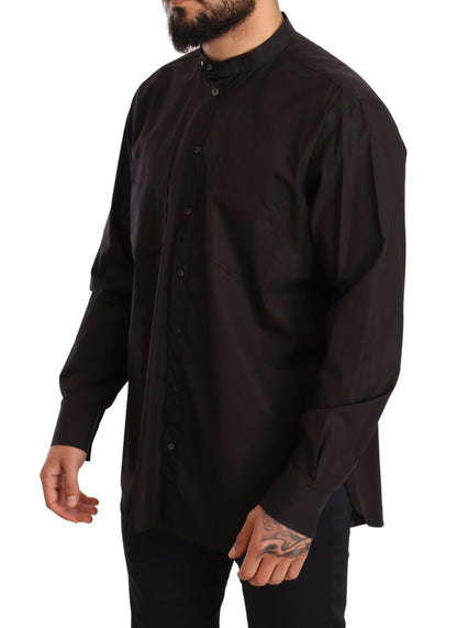 Dolce & Gabbana Schwarzes Hemd aus 100% Baumwolle für formelle Anlässe
