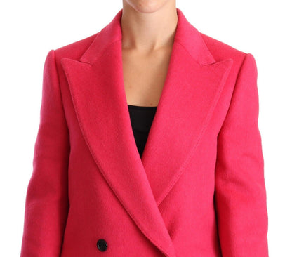 Dolce & Gabbana Rosa doppelreihiger Trenchcoat Jacke