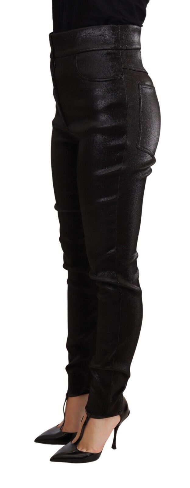 Dolce &amp; Gabbana Elegant Slim Fit Shimmering Cropped Pants