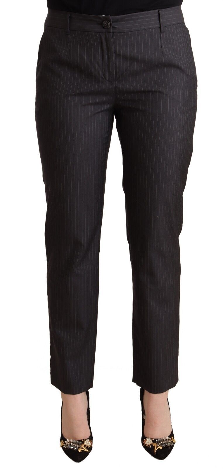 Dolce &amp; Gabbana Elegant tailored trousers in virgin wool and silk