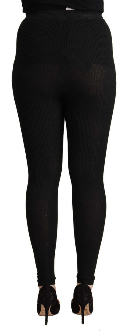 Dolce &amp; Gabbana Elegant high-waisted tights in cashmere and silk