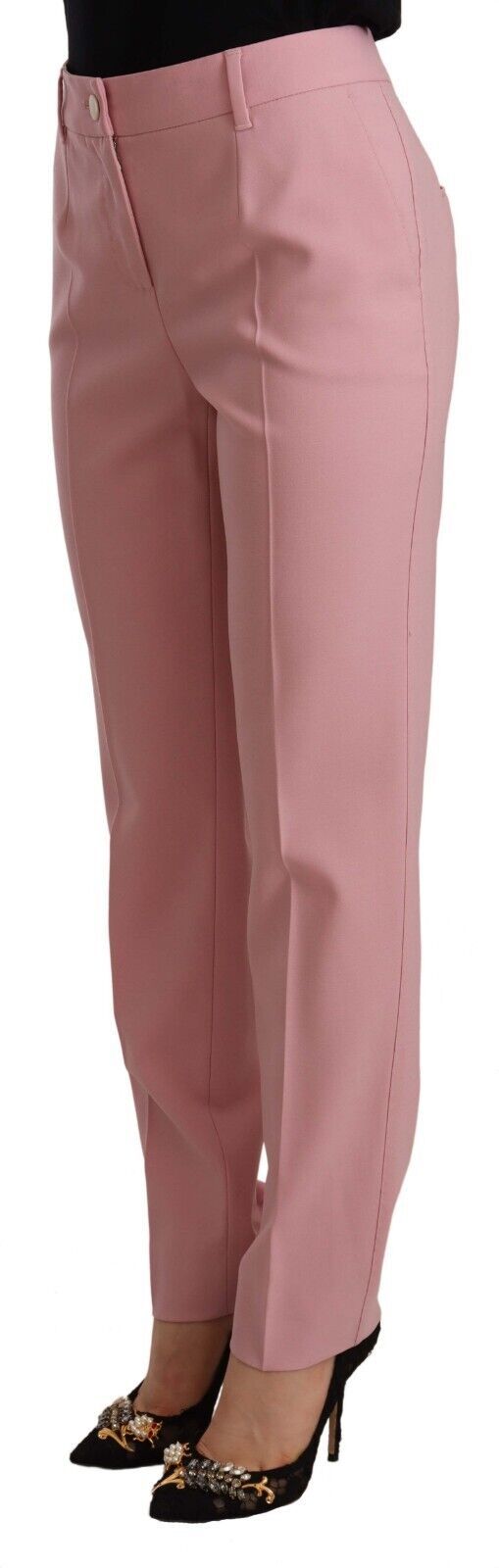 Dolce &amp; Gabbana Elegant pink high waist pants
