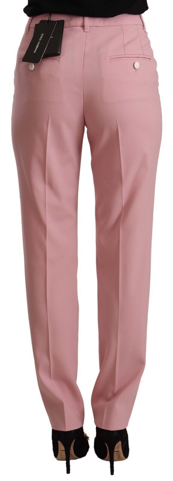 Dolce &amp; Gabbana Elegant pink high waist pants