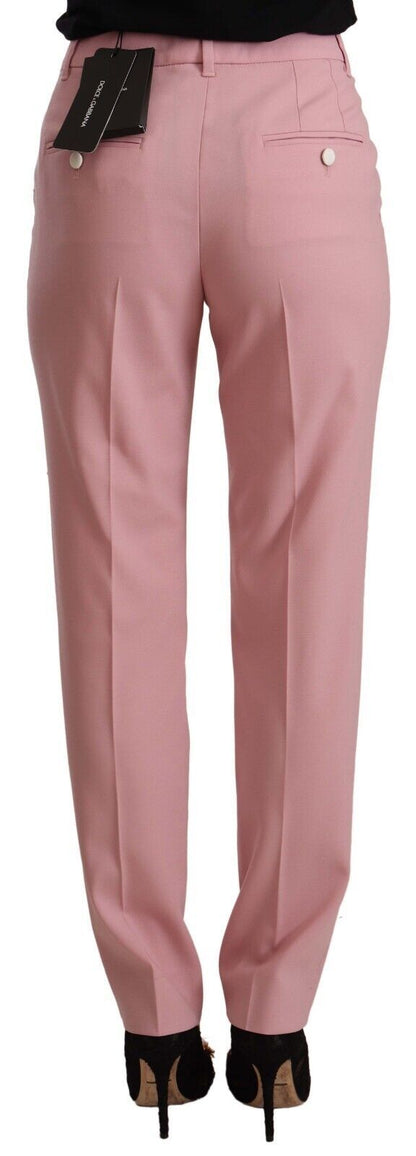 Dolce &amp; Gabbana Elegant pink high waist pants