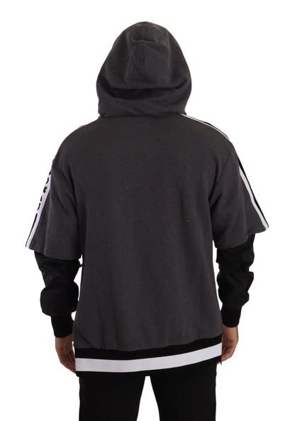 Dolce & Gabbana Grau Schwarz Baumwolle mit Kapuze #DGMILLENNIALS Pullover