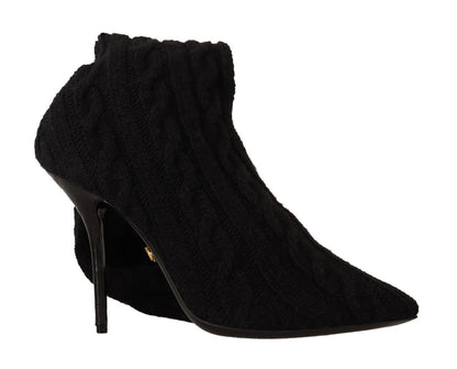 Dolce & Gabbana Schwarze Stretch-Socken Kniestrümpfe Schuhe